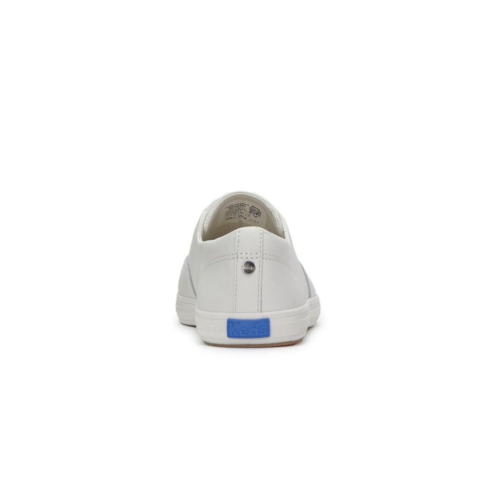 Womens Champion Square Toe Slip Soft Leather Snow White Sneaker