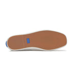 Womens Champion Square Toe Slip Soft Leather Snow White Sneaker