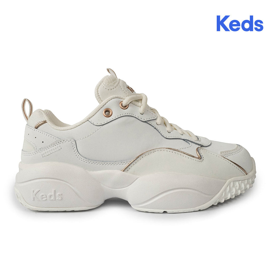 Keds Womens' Bounce SMU-24AW Snow White/Rose Gold