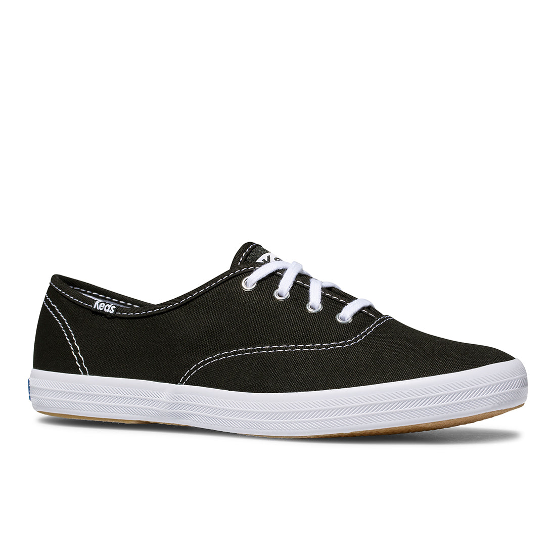 Women's Champion Canvas Lace-up Sneakers Black | Lightweight Casual Style