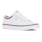 Women's Jump Kick Rib Knit Collar White/Burgundy