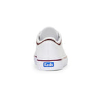 Women's Jump Kick Rib Knit Collar White/Burgundy