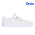 Women's Jump Kick Duo Canvas Piping Sneakers White / Gold