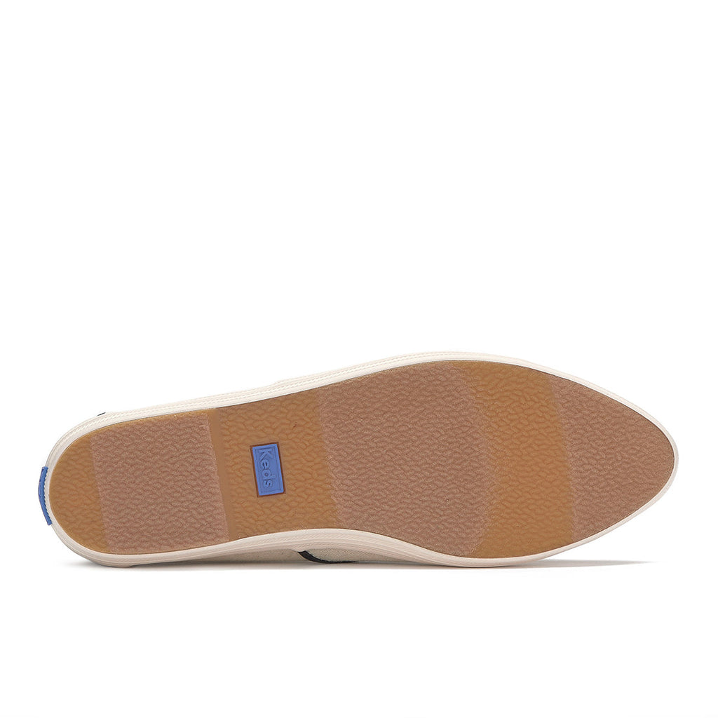 Womens Champion Point Low Wave Canvas Contrast Binding Sneaker Natural/Black