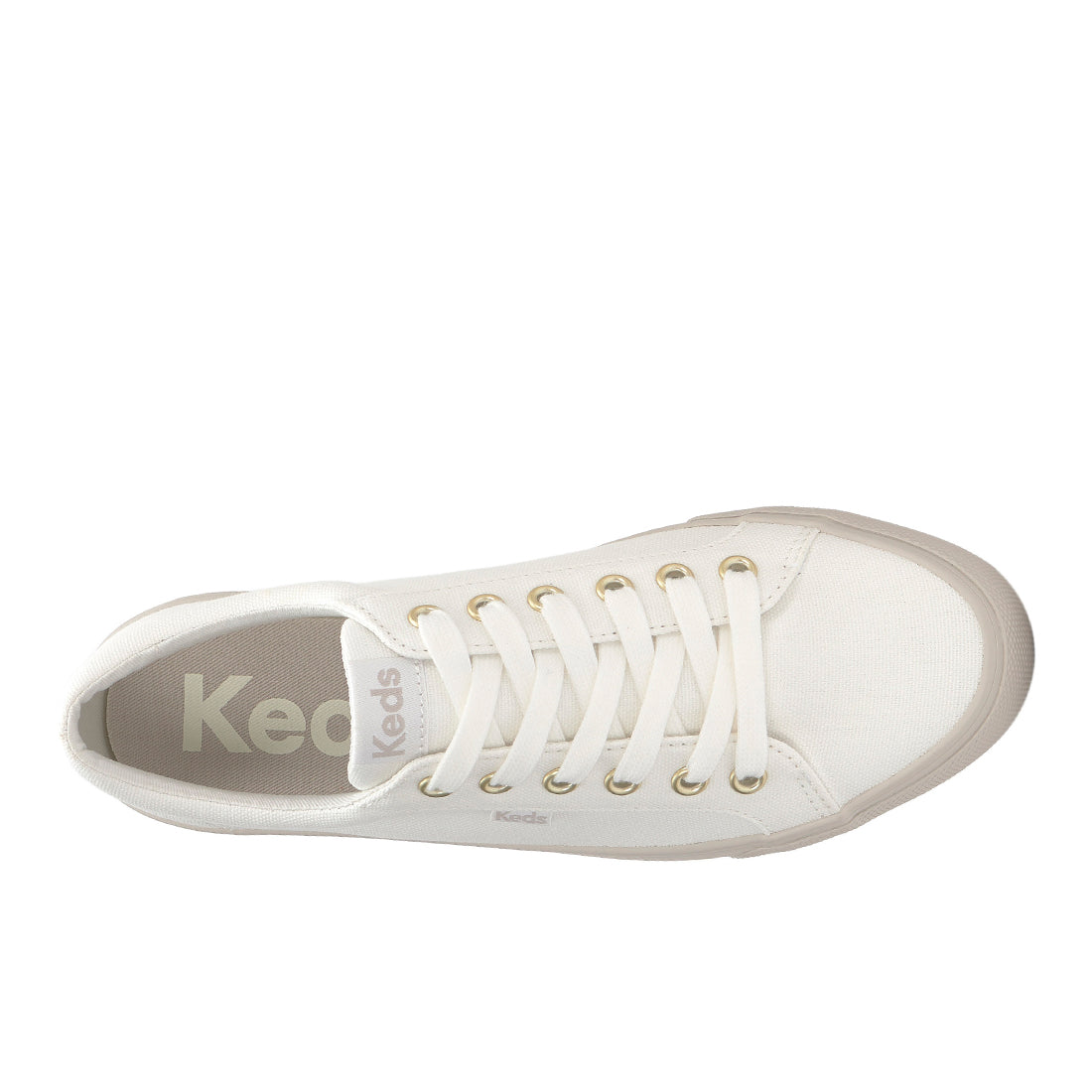 Women's Jump Kick Canvas Tone Off Foxing Sneaker Snow White
