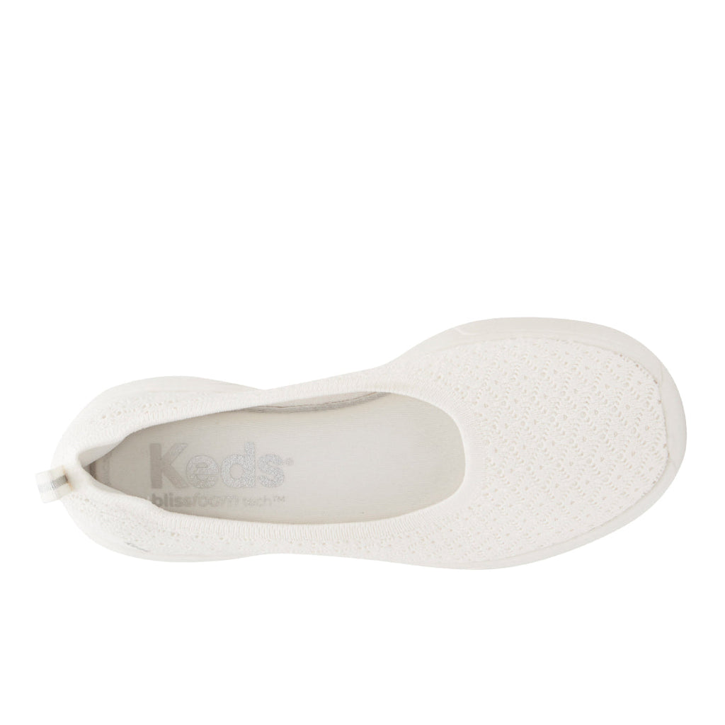 Women's Blisswalk Skimmer Starburst Eng Knit Snow White Sneaker
