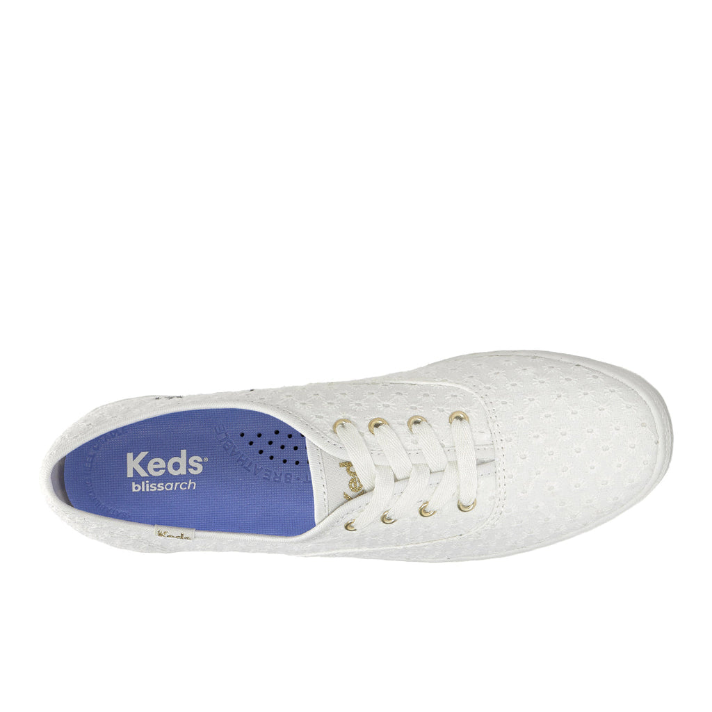 Keds Champion Mini Daisy Eyelet Sneaker Snow White