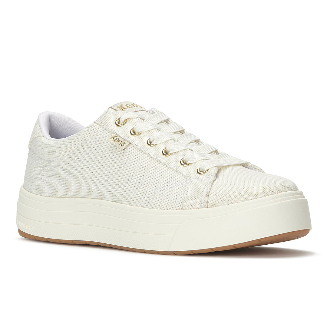 Women's Park Lurex Textile White/Gold Sneaker