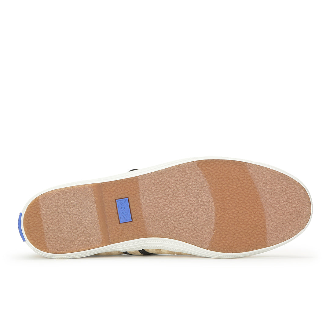 Women's Maisie Mary Jane Printed Stripe Twill Black/Natural Sneaker