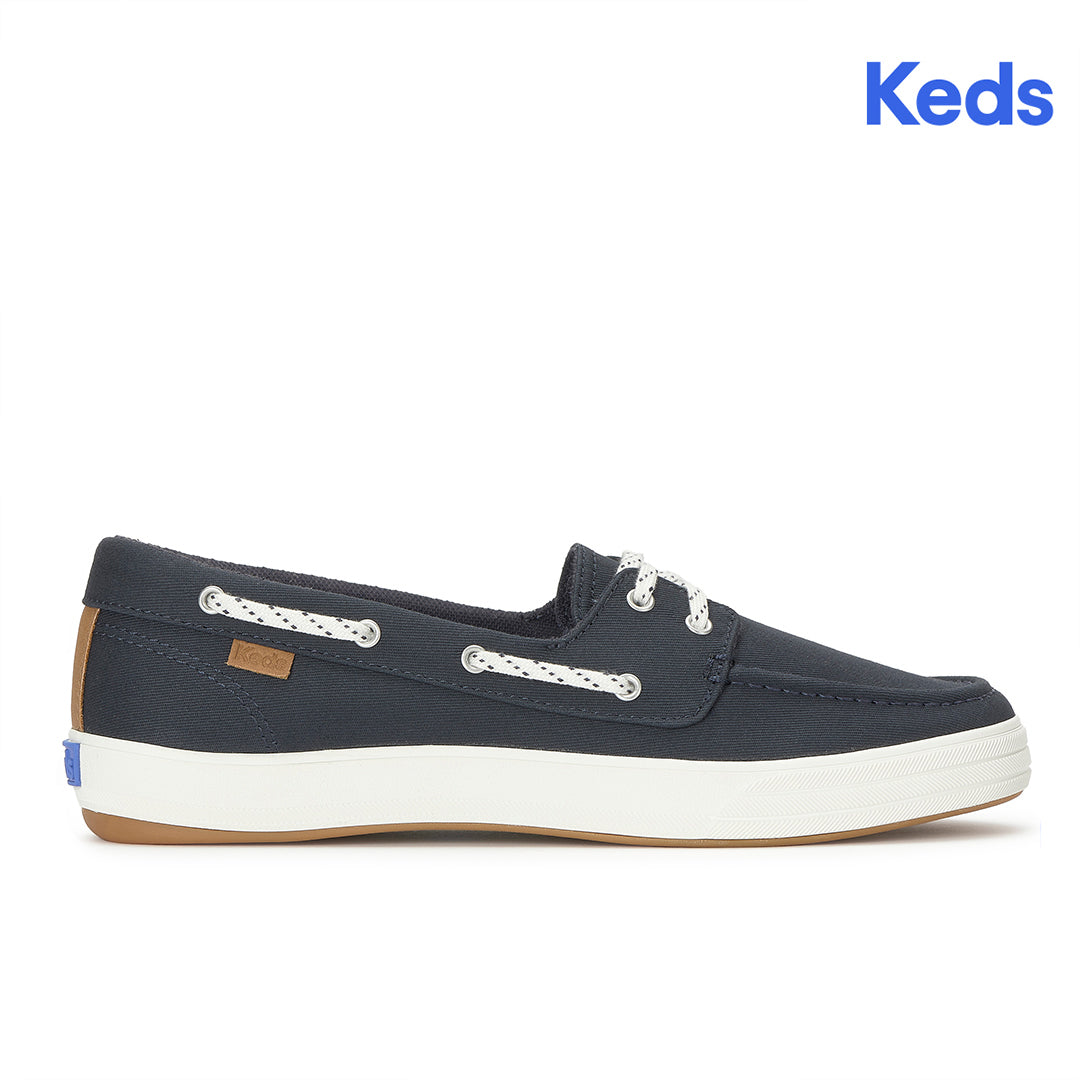 Women's Center III Boat Twill Navy Sneaker | Modern Casual Style