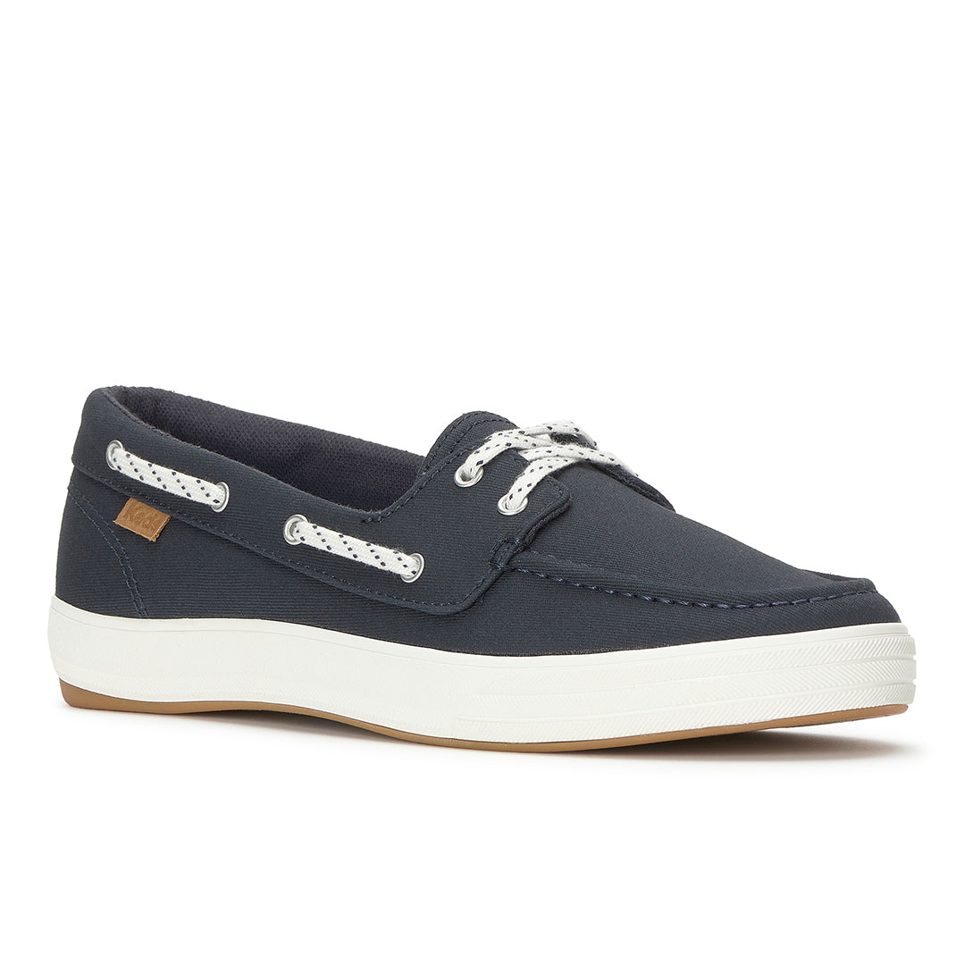 Women's Center III Boat Twill Navy Sneaker | Modern Casual Style