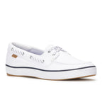 Women's Center III Boat Twill White Sneaker