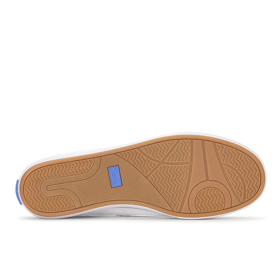 Women's Center III Boat Twill White Sneaker