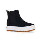 Women's The Platform Chelsea Lug Suede Sneaker Black