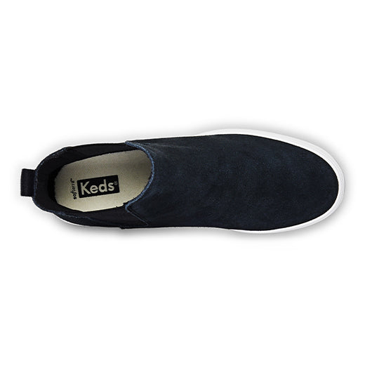 Women's The Platform Chelsea Lug Suede Sneaker Black