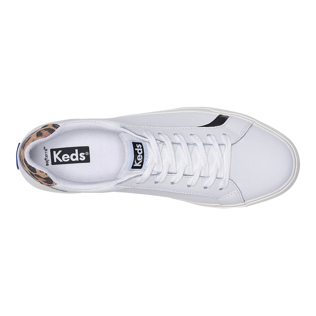 Women's Pursuit Leather Leo Sneaker White/Tan