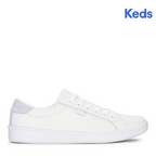 Women's Ace Leather Sneaker White/Light Blue