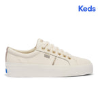 Women's Jump Kick Duo Leather Metallic Pops Off-White Sneaker