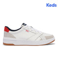 Keds Womens' The Court Leather/Suede Off White/Red