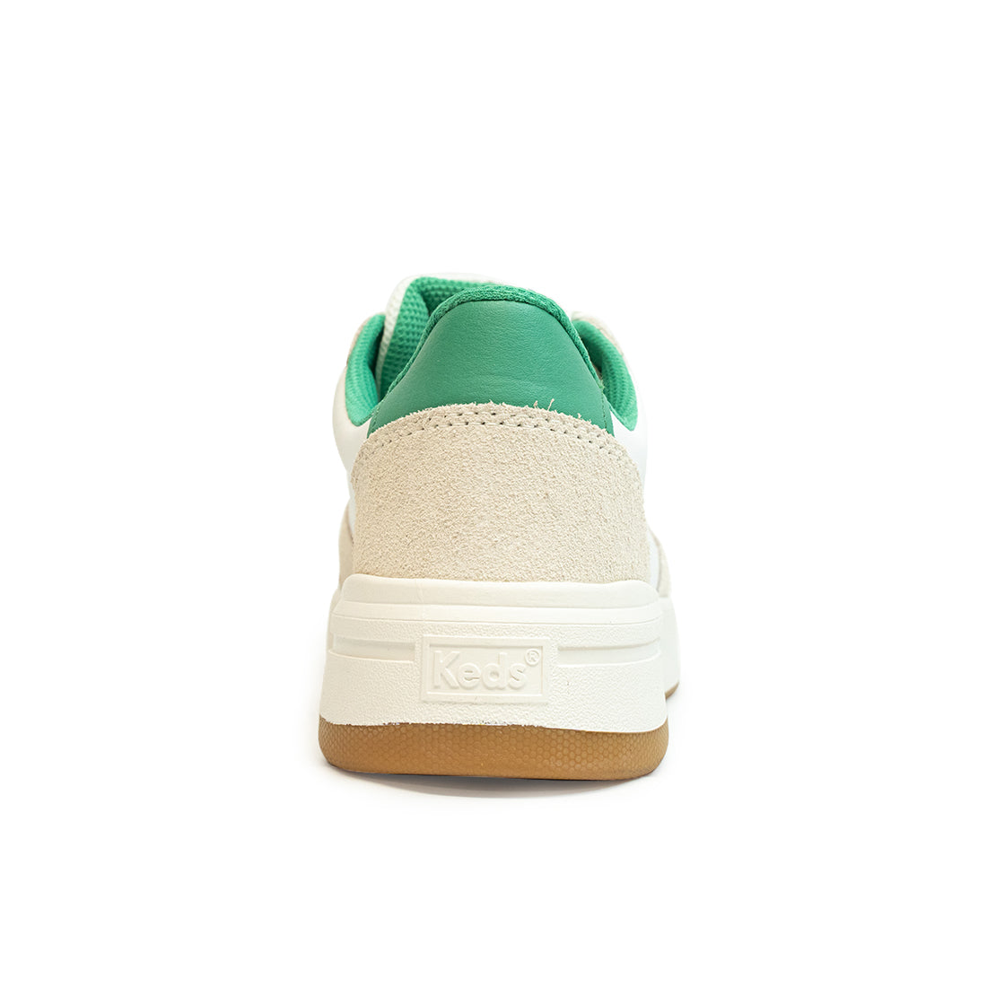 Keds Womens' The Court Leather Sneaker White/Green
