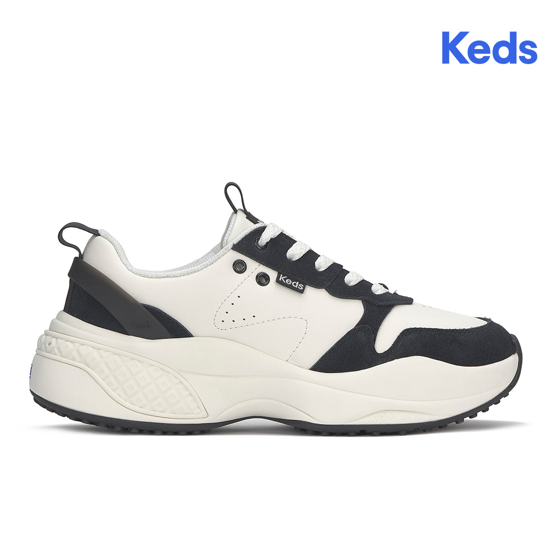 Women's Cross City Trainer Leather/Mesh Sneaker White/Black