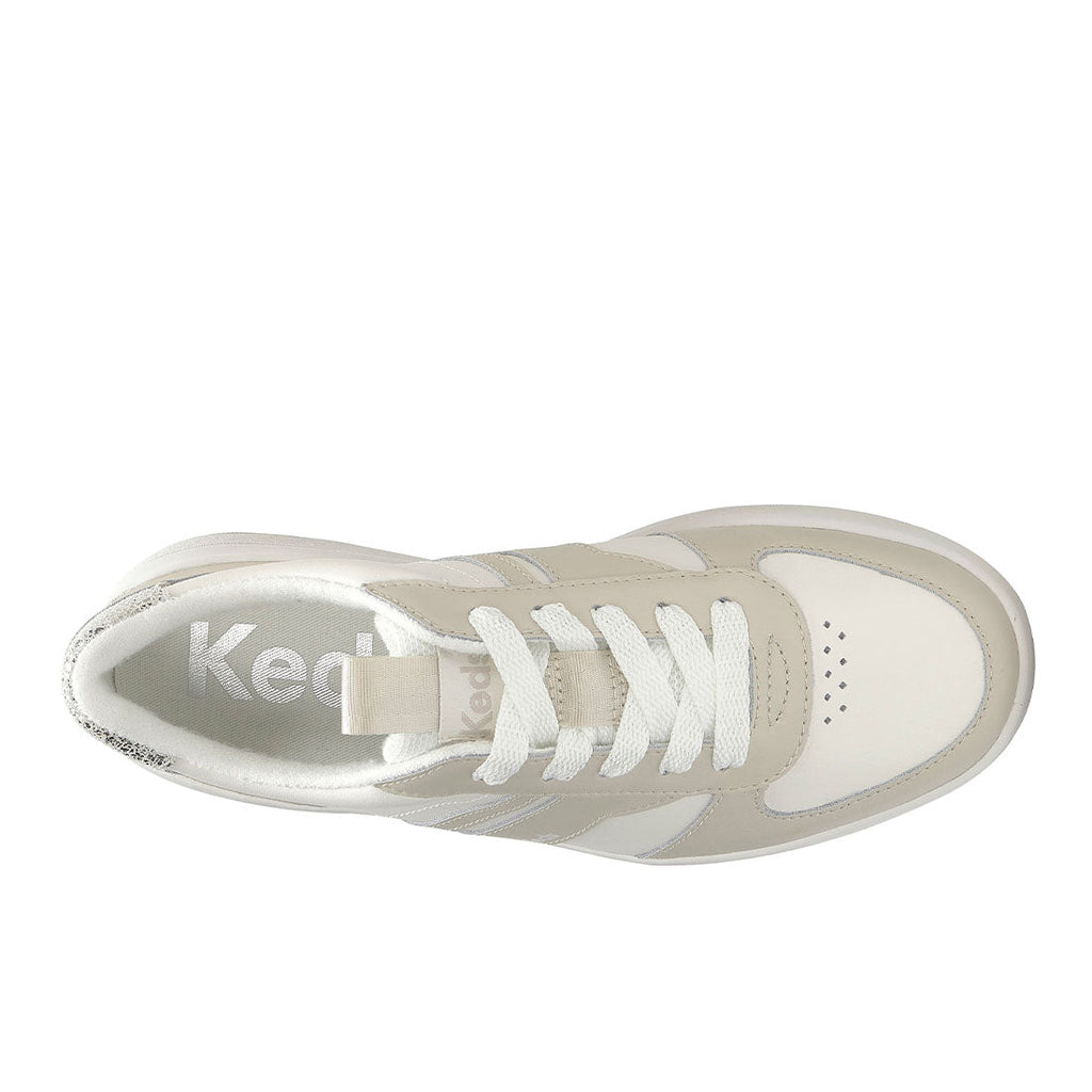 Women's The Court II Leather Sneaker Oatmeal/Silver