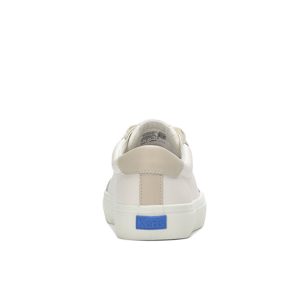Women's Jump Kick T-Toe Leather Sneaker Snow White/Oatmeal