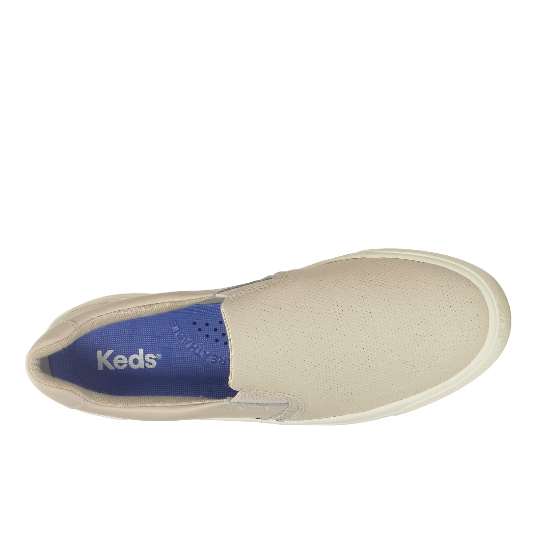 Keds Pursuit Slip Perf Leather Oatmeal