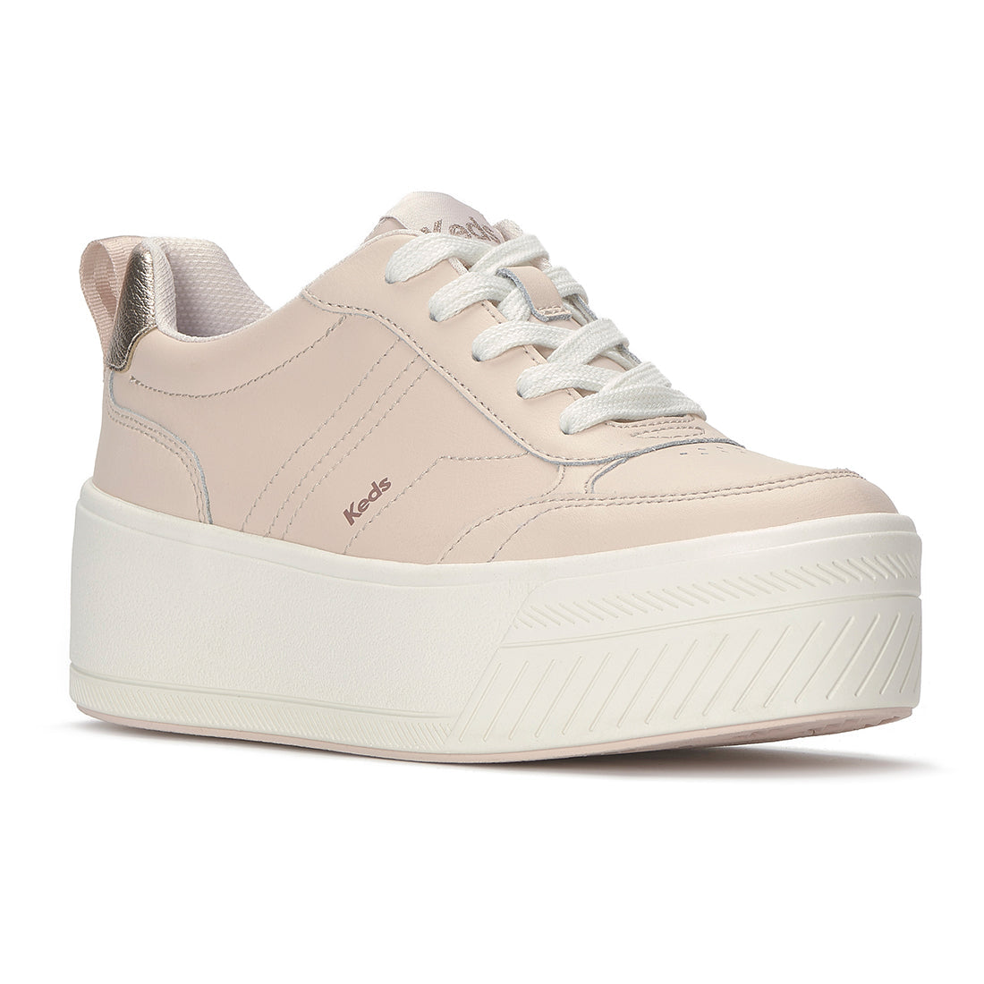 Keds Skyler II Leather Metallic Heel Blush