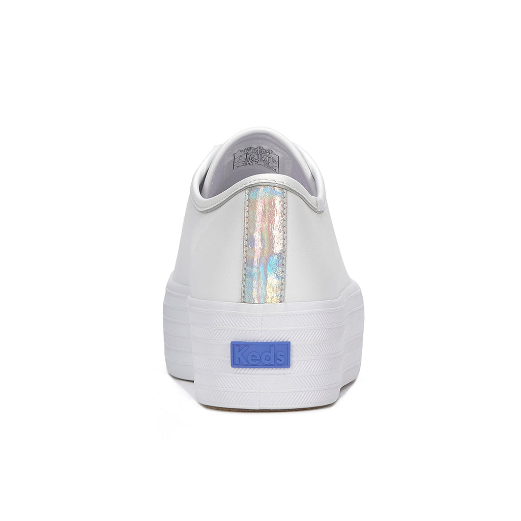 Women's Triple Up Leather Iridescent Binding White/Iridescent