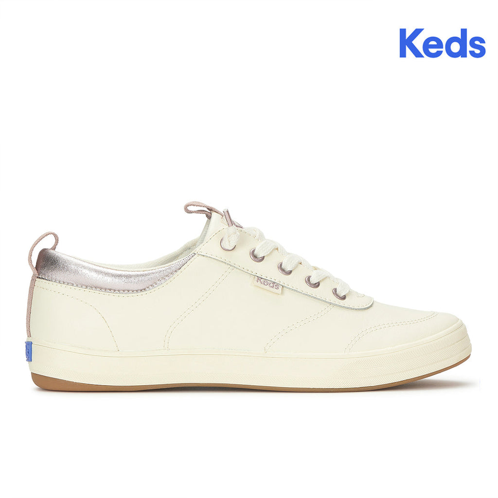 Women's Center III Slip On Leather Egret/Orchid Sneaker