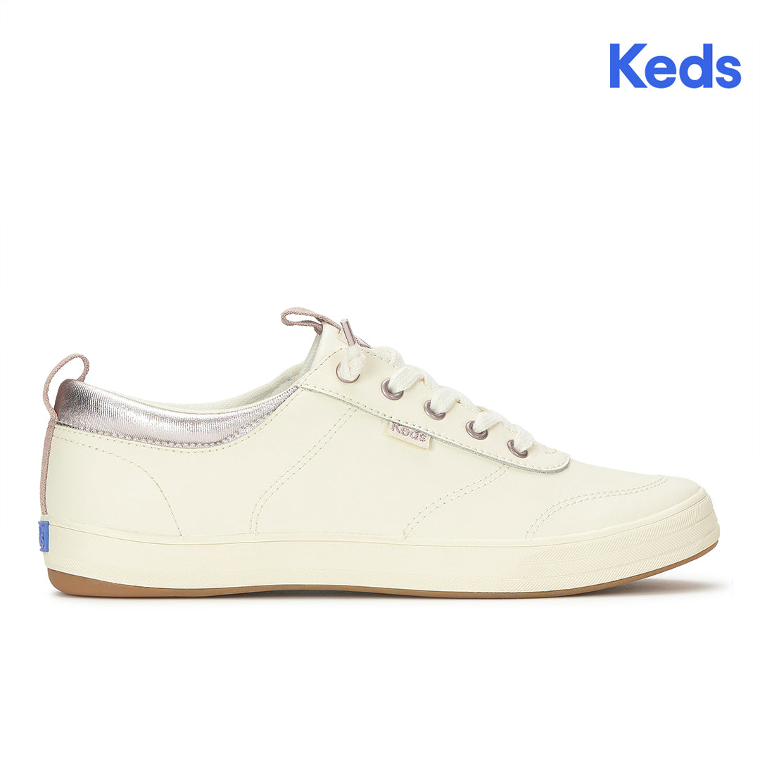 Women's Center III Slip On Leather Egret/Orchid Sneaker