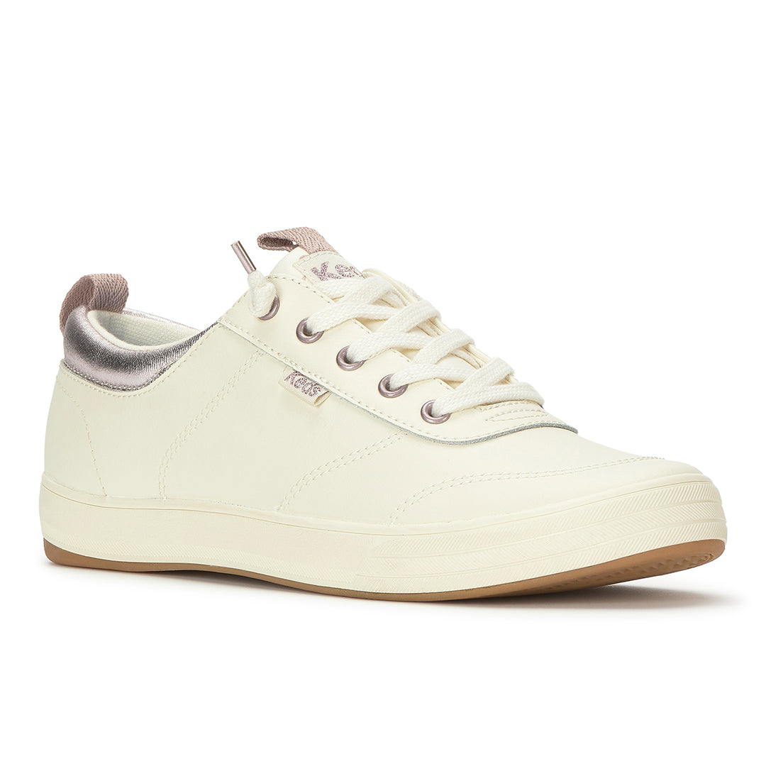 Women's Center III Slip On Leather Egret/Orchid Sneaker