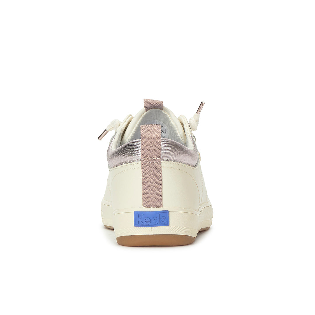 Women's Center III Slip On Leather Egret/Orchid Sneaker | Easy-On Comfort Style