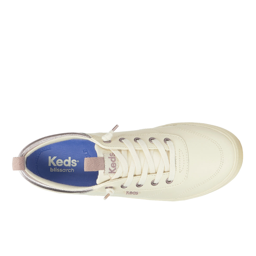 Women's Center III Slip On Leather Egret/Orchid Sneaker | Easy-On Comfort Style