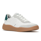 Women's Contest Leather/Suede Light Grey/Forest Green Sneaker